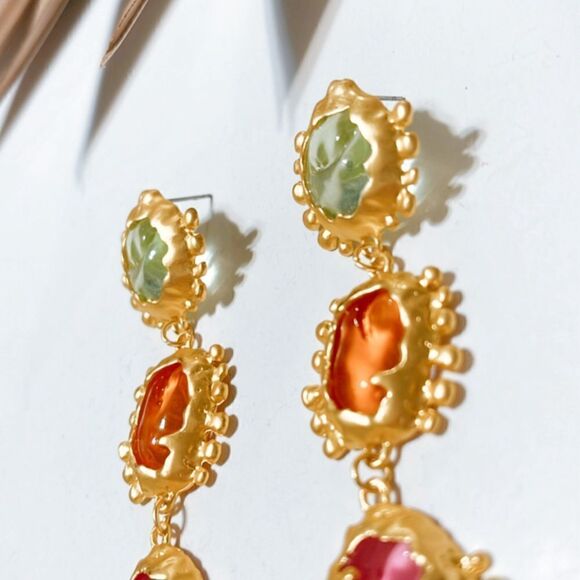 Crystal drop earrings N342 - Picture 3 of 4